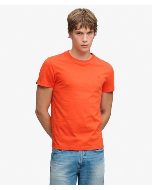 Superdry Orange & Co Logo Embroidered T-shirt for men