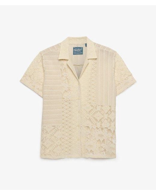 Superdry Natural & Co Lace Patchwork Beach Resort Shirt