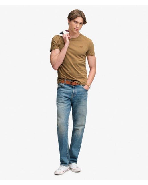 Superdry Green & Co Essential Serif Logo Embroidered T-shirt for men