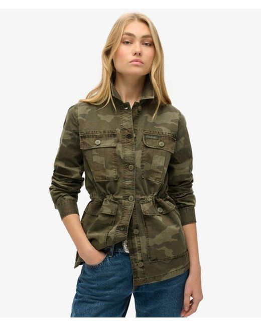 Superdry Green & Co Embroidered Military Field Jacket