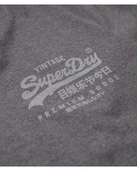 Superdry Gray & Co Vintage Logo Heritage Chest T-shirt for men