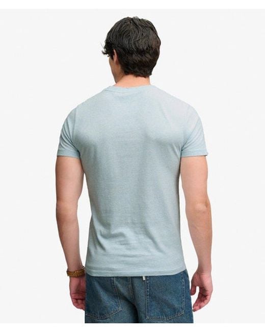 Superdry Blue & Co Logo Embroidered T-shirt for men