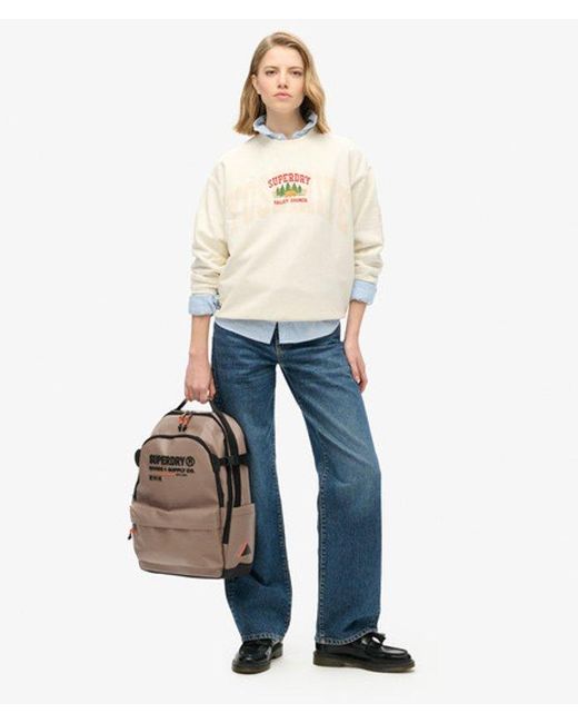 Superdry Gray & Co Embroidered Tarp Utility Backpack