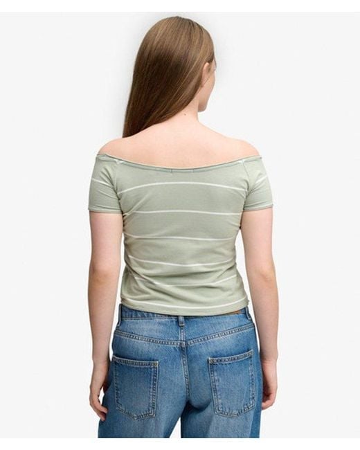 Superdry Natural & Co Bardot Short Sleeve Off Shoulder Top