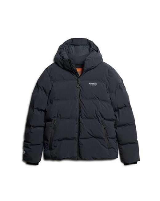 Superdry Blue & Co Hooded Boxy Puffer Jacket for men
