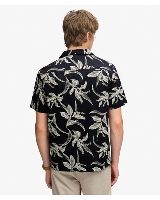 Superdry Black & Co Hawaiian Print Short Sleeve Shirt for men
