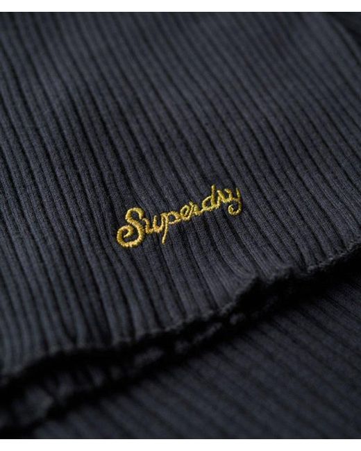 Superdry Black & Co Essential Button Through Long Sleeve Top