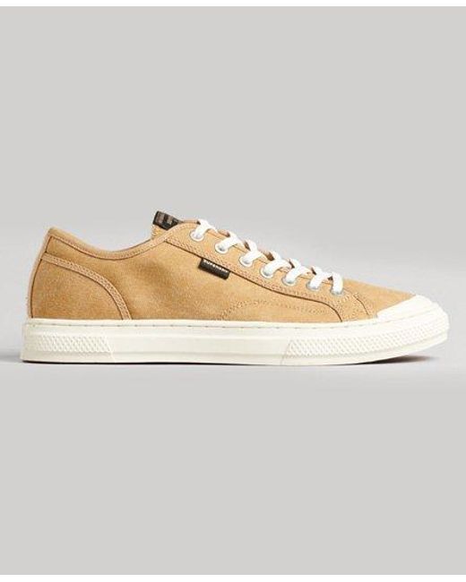 Superdry Metallic Vintage Vegan Faux Vulc Low Top Trainers