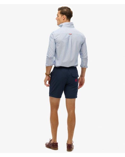 Superdry Blue & Co Classic Embroidered Recycled Polo 17-inch Swim Shorts for men