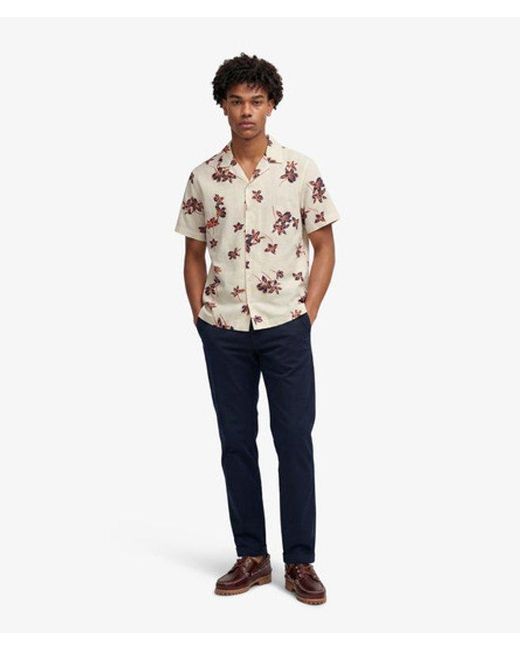 Superdry Natural Cabana Poolside Short Sleeve Shirt for men