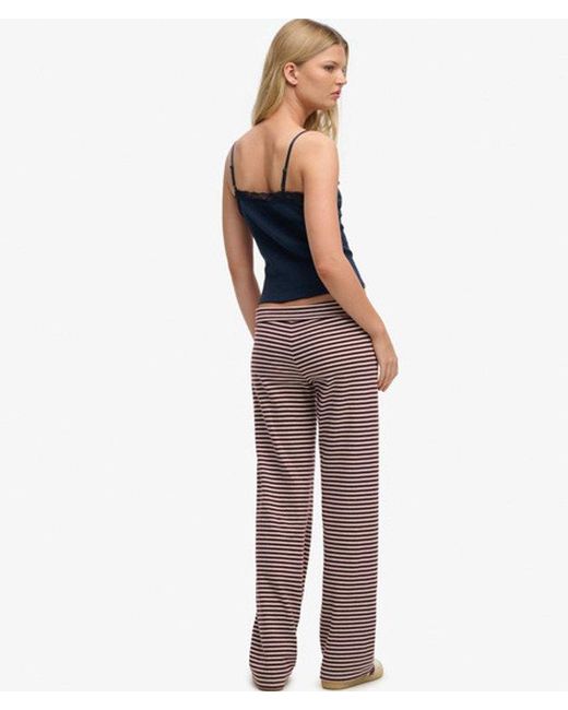 Superdry Blue & Co Athletic Essentials Stripe Jersey Trousers