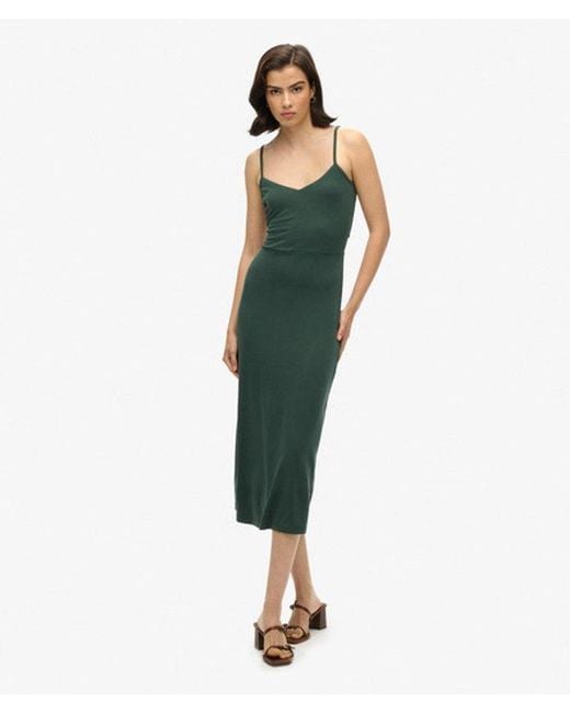 Superdry Green & Co Modal Jersey Open Back Dress