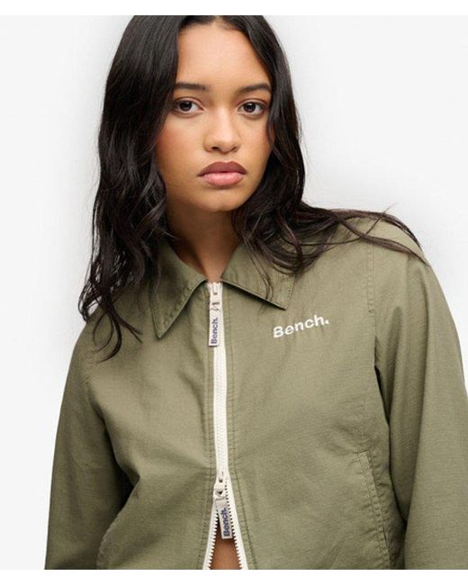 Superdry Green Bench X & Co Bench Double Zip Collar Ripstop Jacket