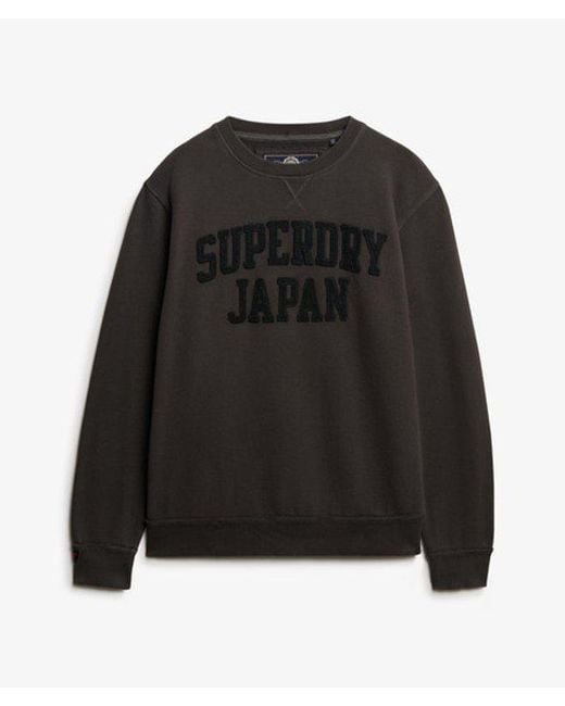 Superdry Gray & Co Vintage Athletic Tonal Crew Sweatshirt for men