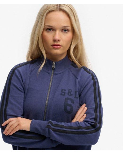 Superdry Blue & Co Athletic Essentials Zip Through Track Top