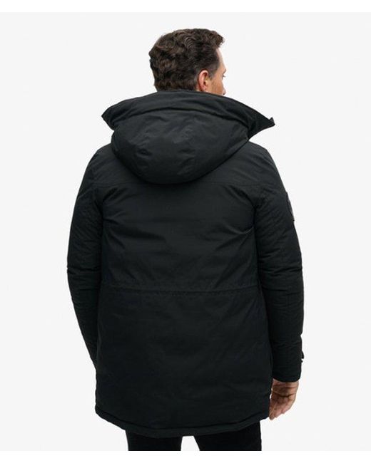 Superdry Black & Co City Padded Parka Coat for men