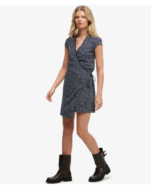 Superdry Blue & Co Athletic Essential Wrap Dress