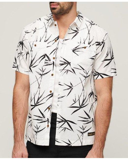 Superdry Green Classic Short Sleeve Beach Shirt for men