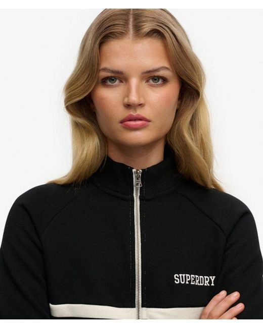 Superdry Black & Co Athletic Essentials Zip Through Track Top