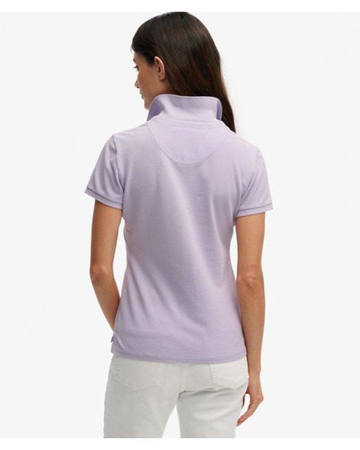 Superdry Purple & Co Heritage Slim Fit Polo Shirt