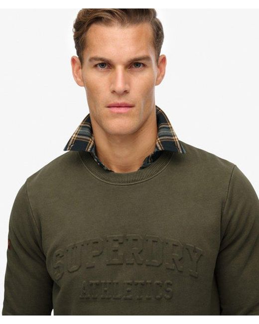 Superdry Green & Co Athletic Embossed Sweatshirt for men