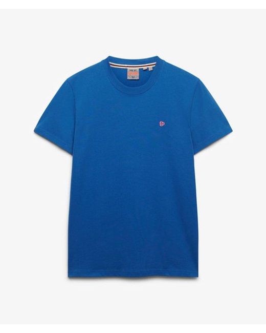 Superdry Blue Sd & Co Logo Embroidered T-Shirt for men