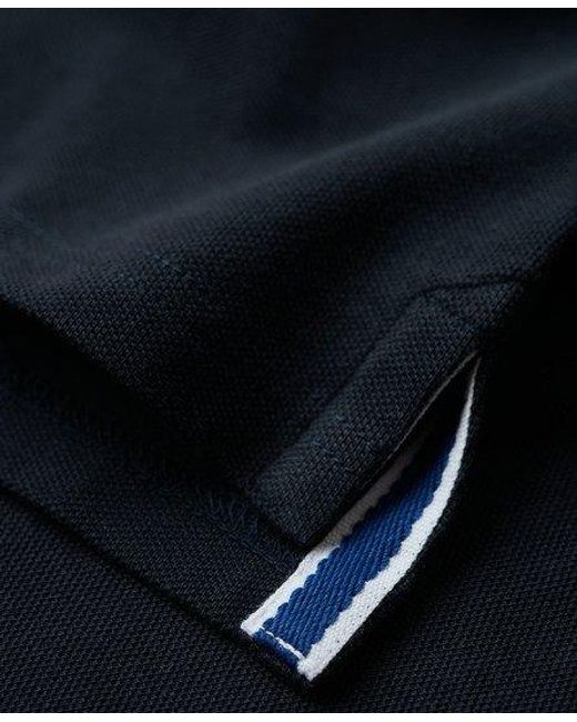 Superdry Klassiek Piqué Poloshirt in het Blue voor heren