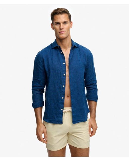 Superdry Blue & Co Embroidered Logo 15- Inch Swim Shorts for men