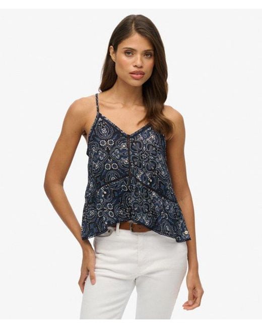Superdry Blue & Co Ladder Trim Cami Top