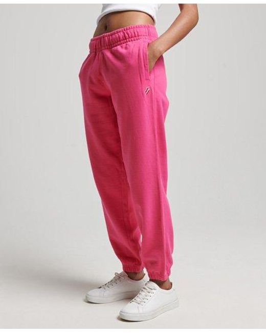 Superdry Pink Essential Boyfriend Joggers Raspberry Sorbet