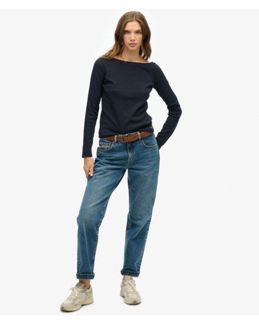 Superdry Blue & Co Bardot Off Shoulder Top