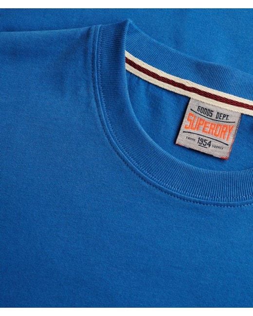Superdry Blue Sd & Co Logo Embroidered T-Shirt for men