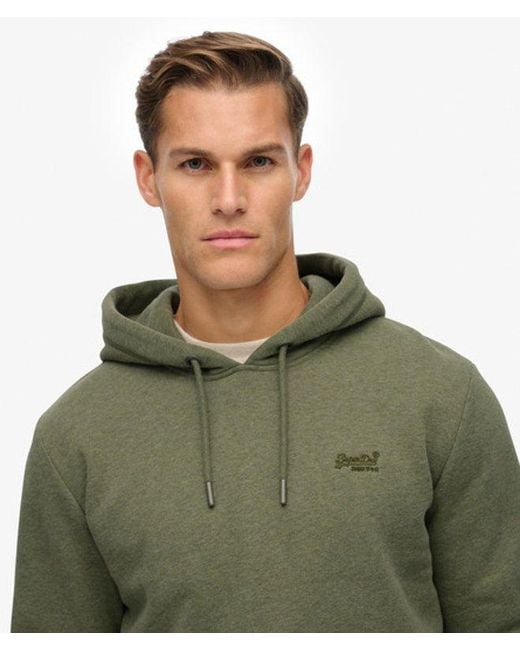 Superdry Essential Logo Hoodie in het Green voor heren