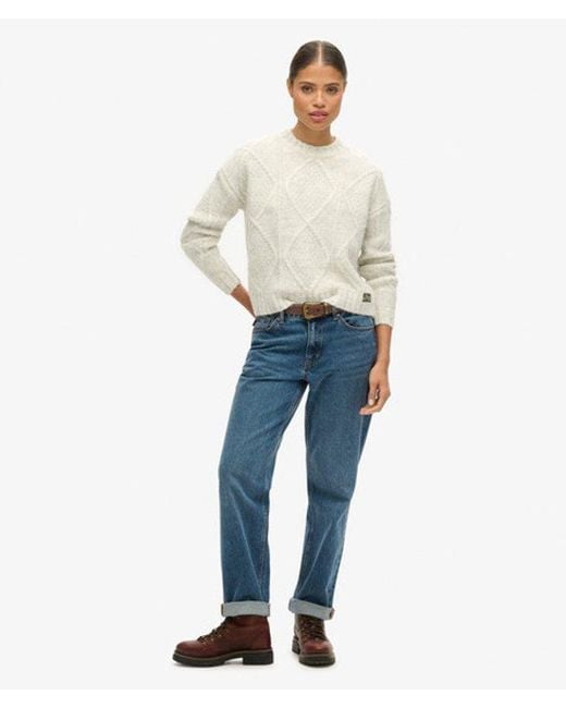 Superdry White & Co Chunky Cable Knit Jumper