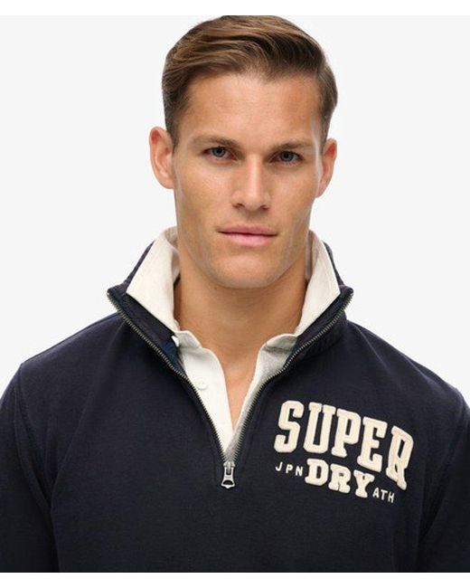 Superdry Blue & Co Vintage Athletic Zip Half-zip Jumper for men