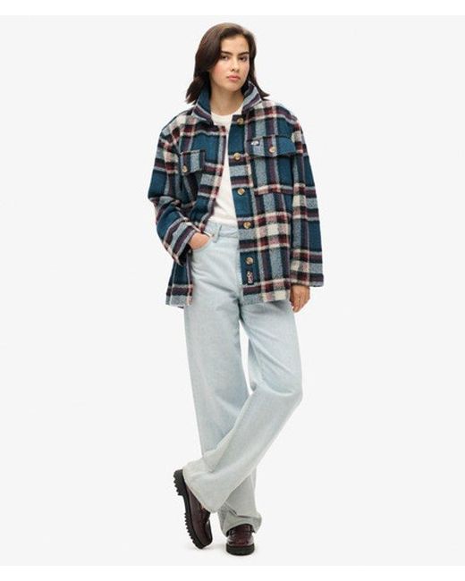Superdry Blue Heavyweight Unlined Overshirt