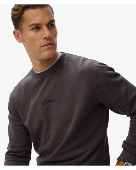 Superdry Gray & Co Micro Logo Crew Sweatshirt for men