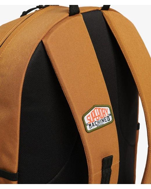 Superdry Orange & Co Logo Badge Patched Montana Backpack