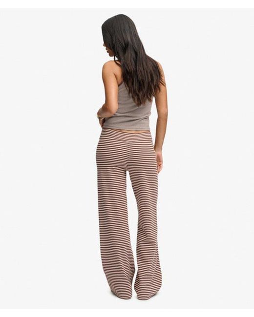 Superdry Brown & Co Athletic Essentials Stripe Jersey Trousers