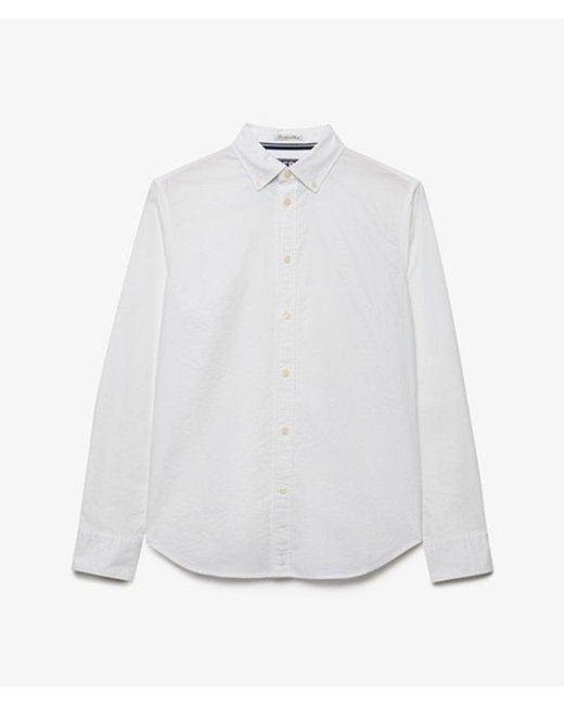 Superdry White & Co Slim Oxford Button Down Long Sleeve Shirt