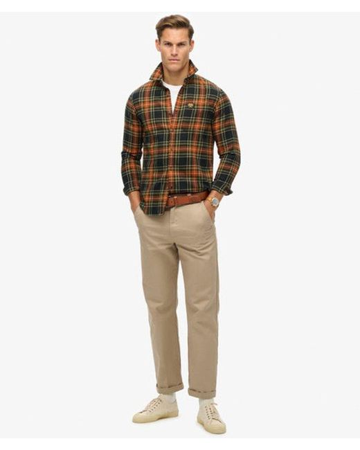 Superdry Orange & Co Long Sleeve Cotton Lumberjack Shirt for men
