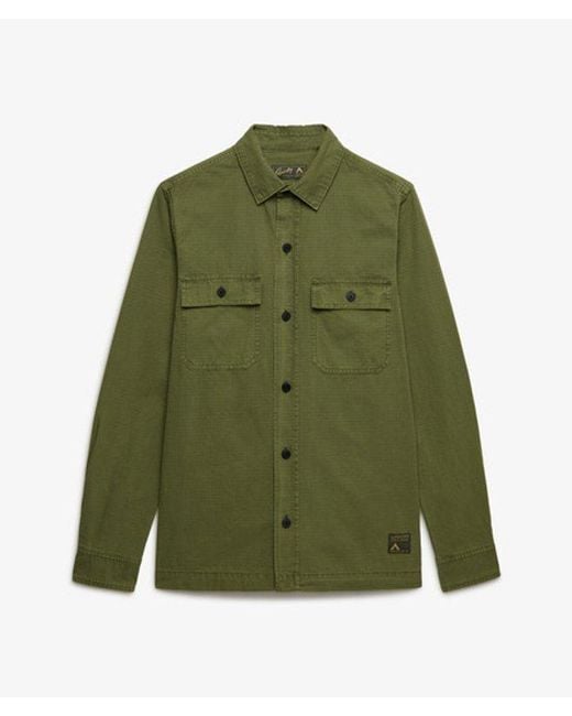 Superdry Green & Co Military Long Sleeve Shirt for men