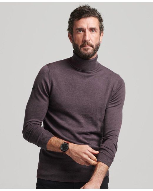 Superdry Wool Merino Roll Neck Jumper 