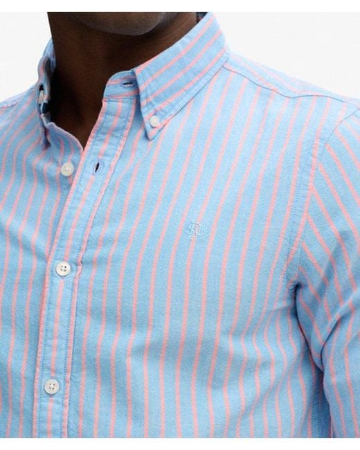 Superdry Blue & Co Classic Oxford Long Sleeve Shirt for men