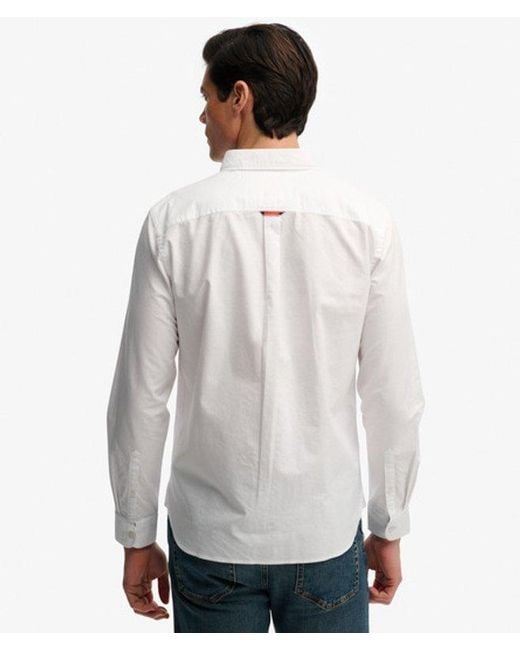 Superdry White & Co Essential Oxford Long Sleeve Shirt for men