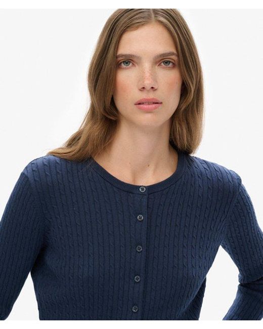 Superdry Microkabelvest in het Blue