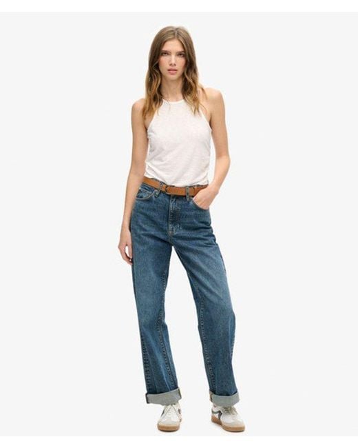 Superdry White Ladies Ruched Tank Top