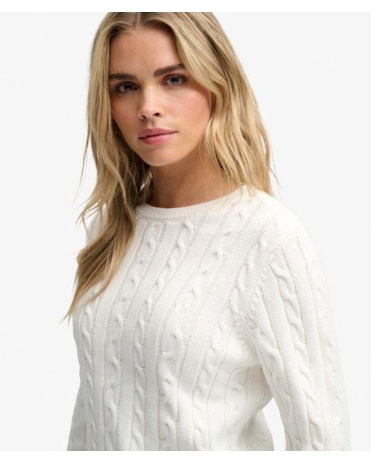 Superdry White & Co Essentials Cable Knit Jumper
