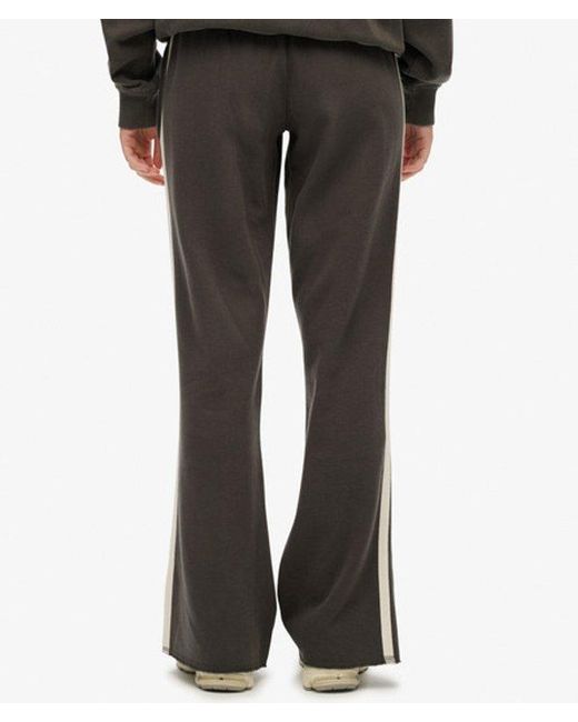 Superdry Gray Athletic Stripe Flare joggers