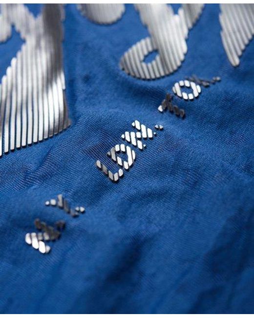 Superdry Blue Stacker Burnout T-Shirt Pavillion